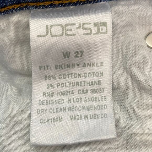 Joes Jeans‎ Anika Skinny Ankle Blue Denim Jeans Womens 27 - Picture 5 of 9